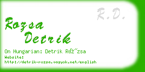 rozsa detrik business card